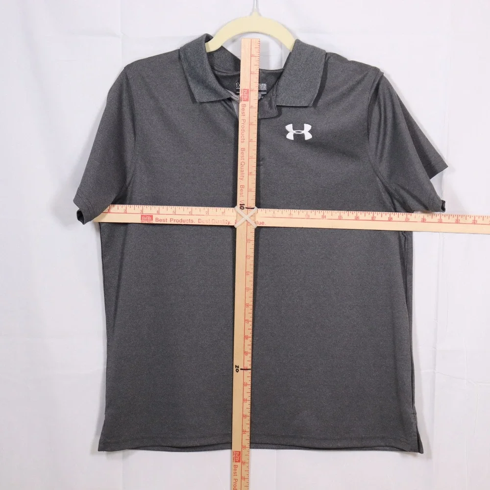 Under Armour Polo Shirt YXL Gray Boys Performance‎ Golf Top